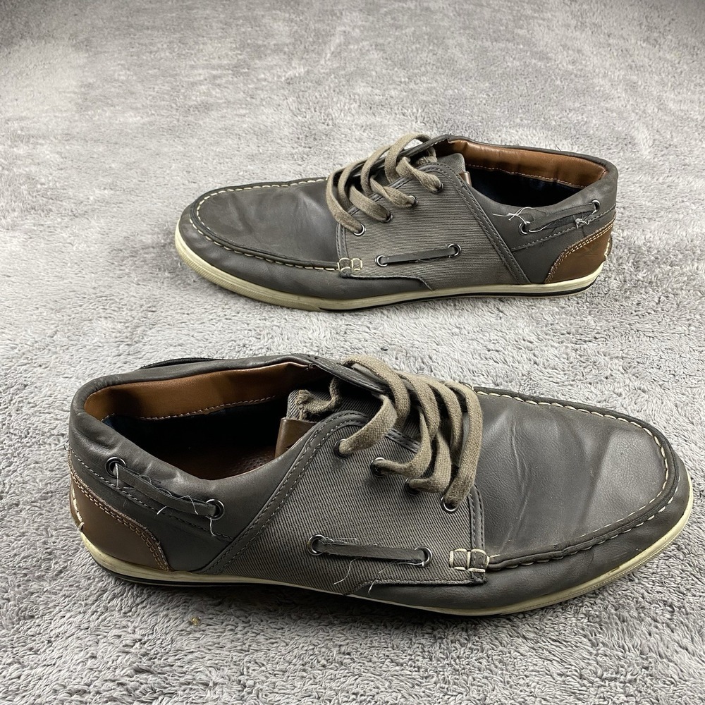 Aldo Boat Shoes‎ Mens Size 10.5 Gray Rubber Outsole